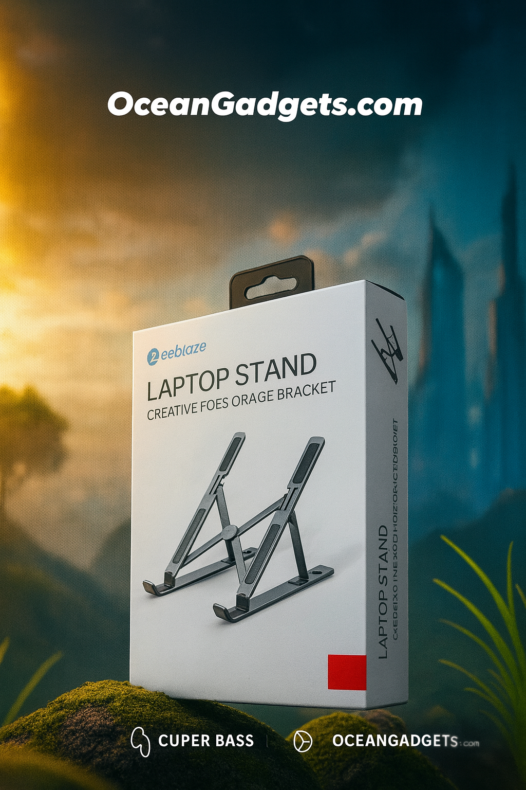 Aluminum Adjustable Laptop Stand – Multi-Angle | Portable & Durable